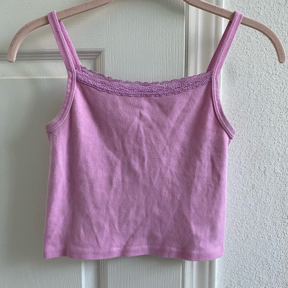 pink lace tank